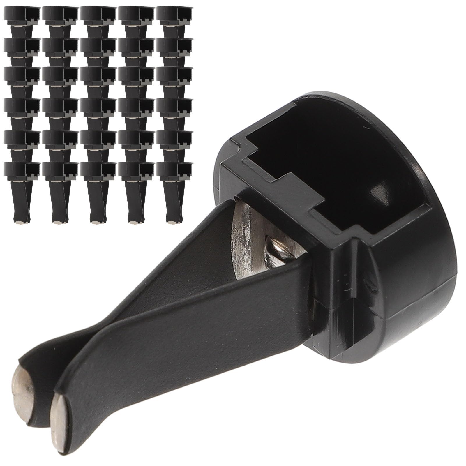 Clip per Bocchette D'aria Auto Nero 100 Pezzi Resistente e Affidabile in Metallo e Plastica per Decorazione e Fai-da-te Automobilistico