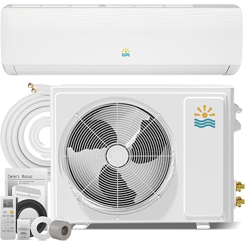 12000 BTU Mini Split Ac/Heating System - 19 SEER2 Mini Split AC Unit with Heat Pump, 115V Energy Efficient Ductless AC Unit Up to 750 Sq.Ft with Installation Kit