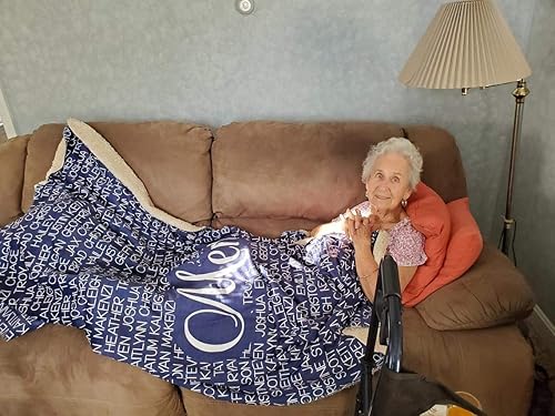 Miniatura 5 de Manta personalizada con nombre para tu familia, manta personalizada con nombre, el mejor regalo para mamá, papá, abuela, abuela. Gran regalo para