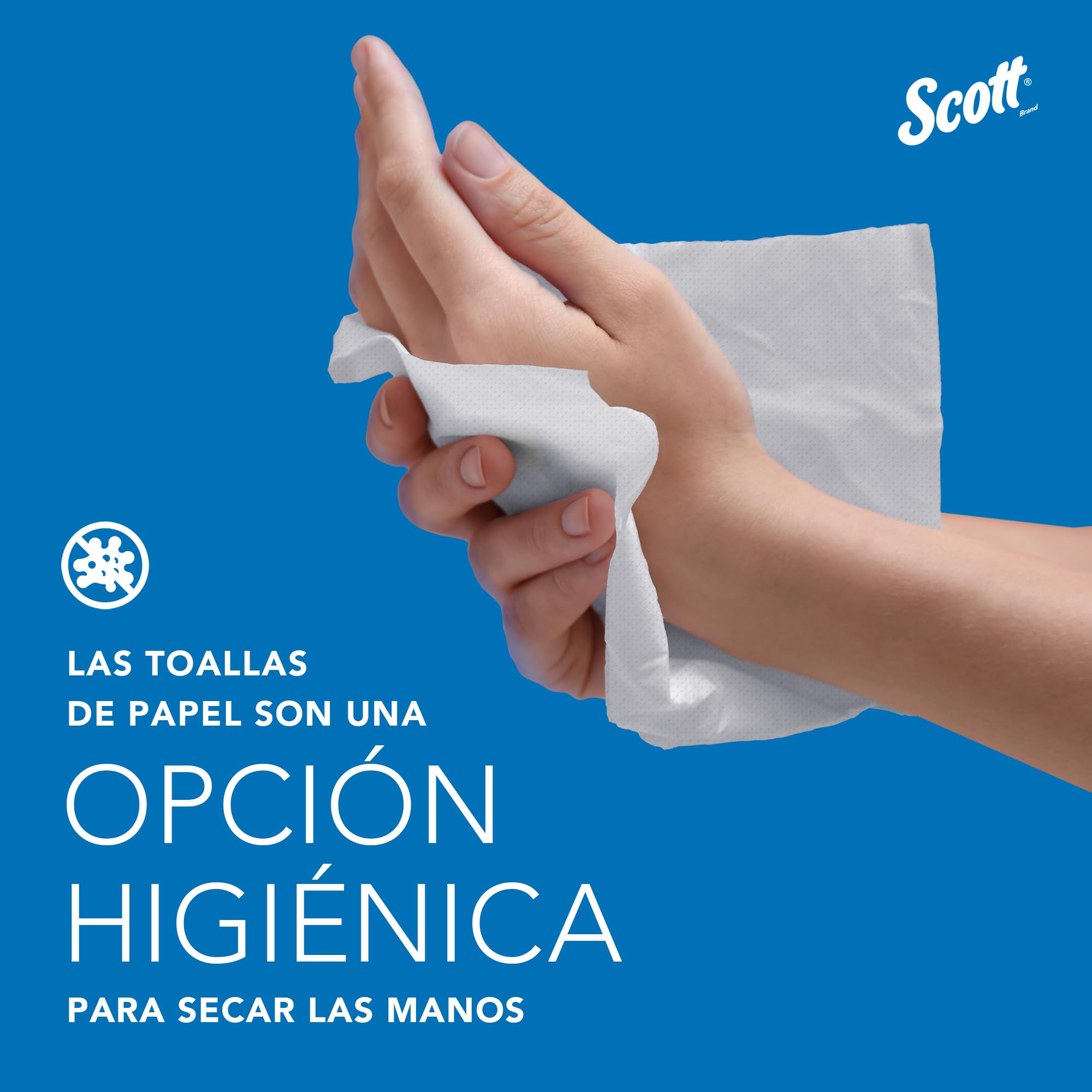 Scott Slimfold Toallas de Mano Intercaladas 5856, 12 Paquetes de 147 Hojas de Papel Compactas, Tecnología Absorbente Airflex