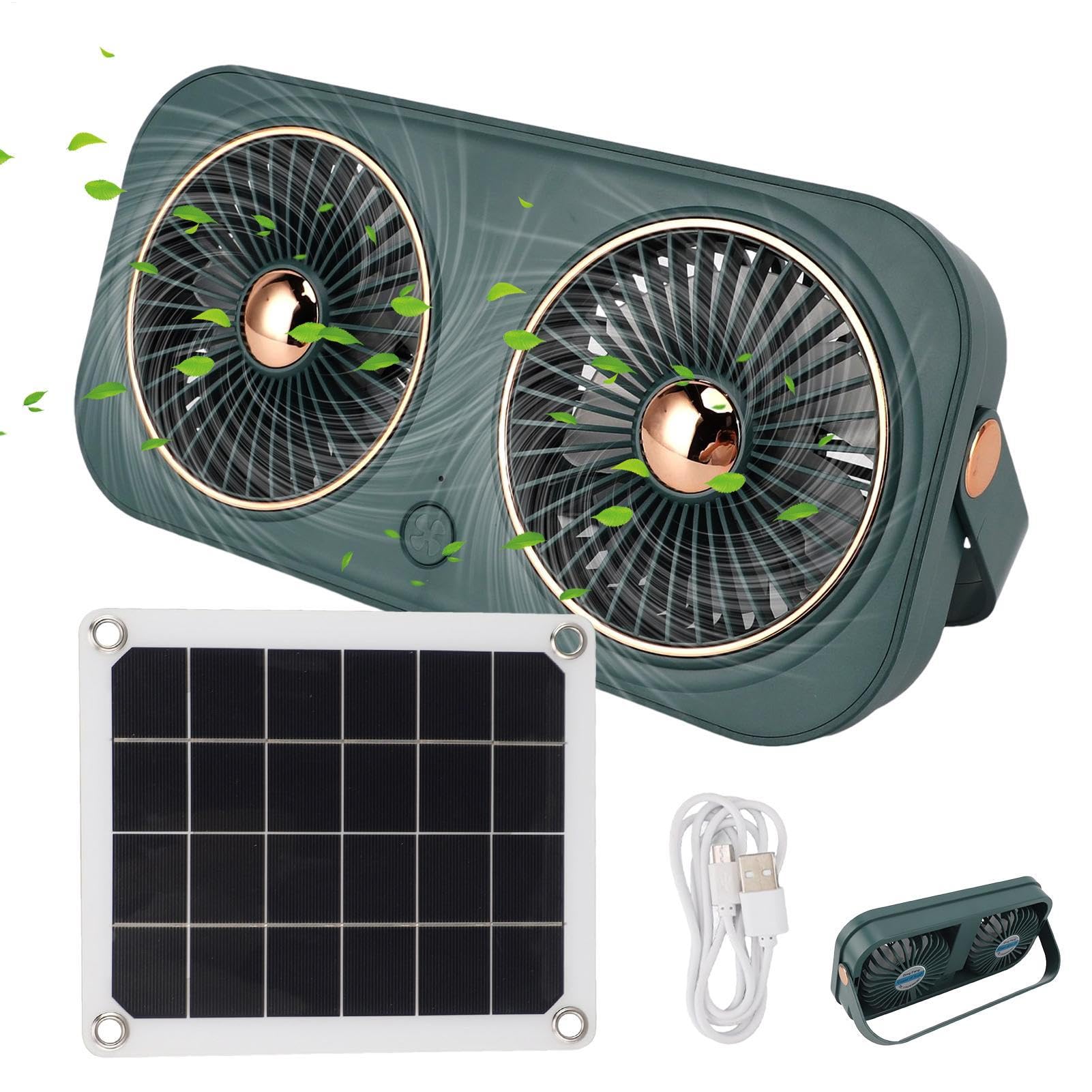 Ventilateurs solaires pour la maison | Ventilateur d'échappement pour poulailler, avec batterie, économe en énergie, portable, résistant aux intempéries, pour serre, abri de jardin, grange