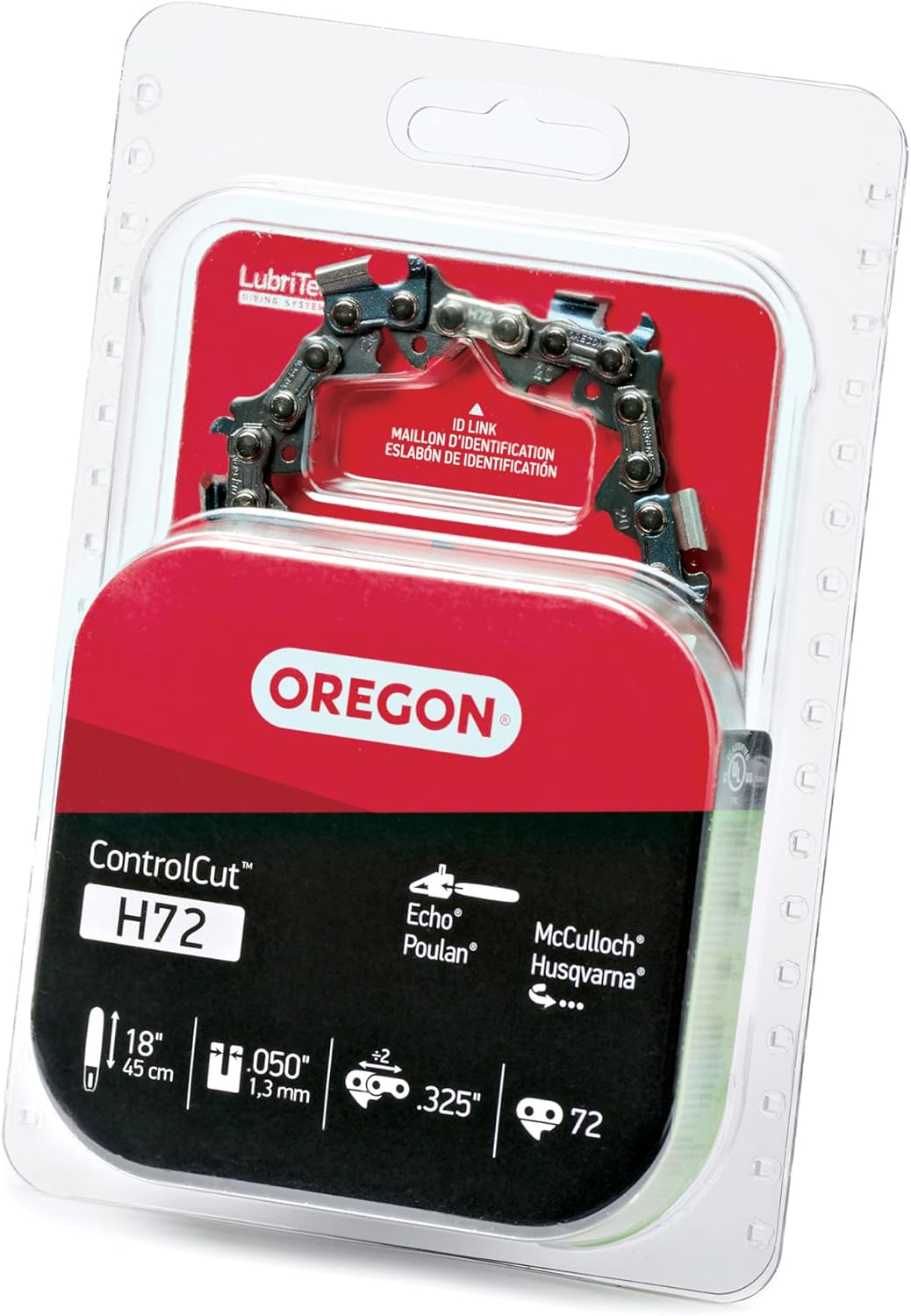 Oregon H72 ControlCut Replacement Chainsaw Chain for 18-Inch Guide Bar, 72 Drive Links, Pitch: .325", .050" Gauge, Grey : Patio, Lawn & Garden