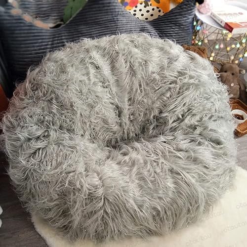 Miniatura 4 de SXBCyan Funda para puf de piel sintética esponjosa, puf, otomano, asiento esquinero, sofá, sillón reclinable (color A, tamaño: 23.6 in)