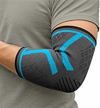 360 RELIEF Tendonitis Elbow Brace for Men and Women - 1 Pack Elbow Sleeve for Epicondylitis, Sports, Bodybuilding, Compression Elbow Support Suitable for Left/Right with Laundry Bag