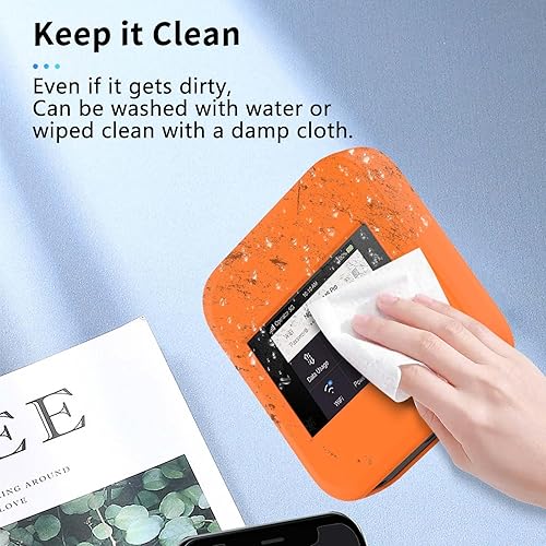 Case for NETGEAR Nighthawk M6/M6 Pro, Silicone Protective Case,Drop-Proof,Scratch-Proof,Shock-Proof,Protective Cover for NETGEAR Nighthawk M6 Pro Mobile Hotspot (Orange)