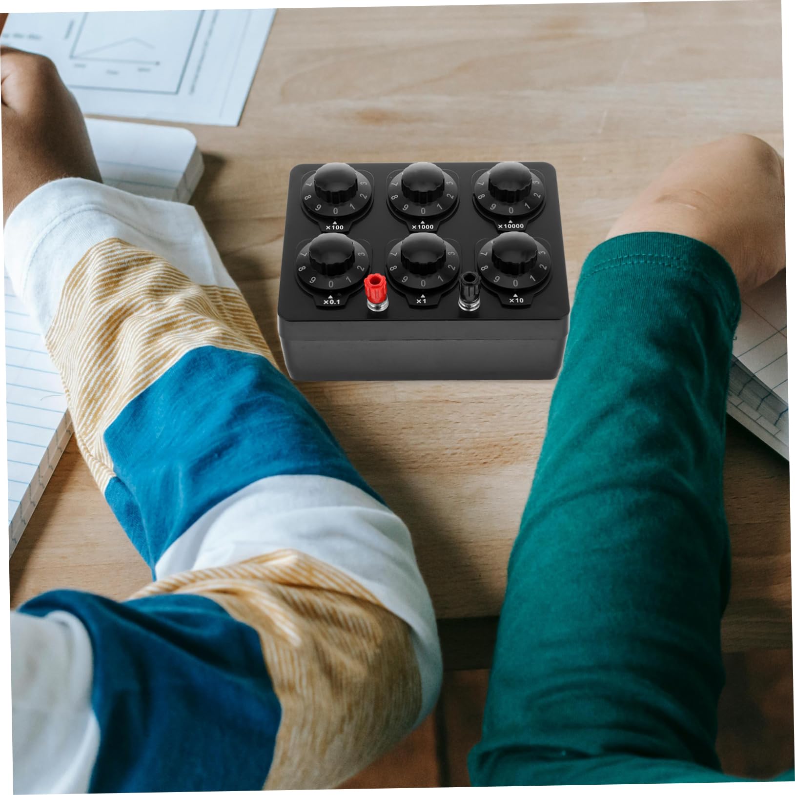 PRETYZOOM Caja De Resistencia Ajustable De Dígitos Ohmios Equipo De Laboratorio Para Experimentos De Física Eléctrica Herramienta De Laboratorio Para Estudiantes