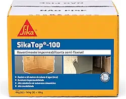 Sika - Revestimento Impermeabilizante - Sikatop 100 Cinza - Concreto, argamassa e alvenaria – Caixa de 18Kg