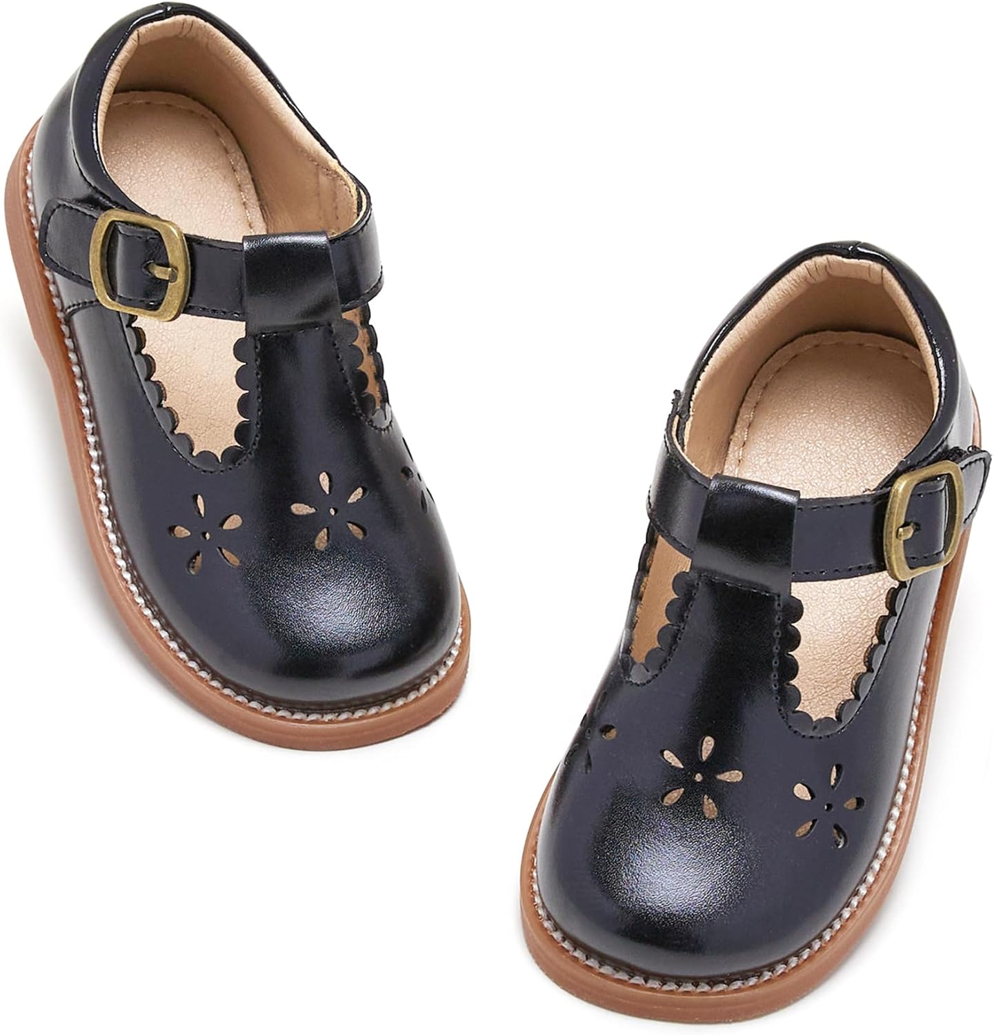 Kiderence Toddler Girls Mary Jane Dress Shoes Little Girls School Oxford Flats