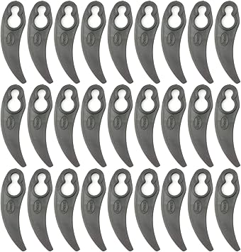 Chuancheng 50pcs Plastic Replacements Blades Cutter for Challenge 1100W Hover, for Homebase 757144, 770443 1000W, MIG-ZP-2280E MIGZP2280E Grass Cutter Lawnmower Replacements