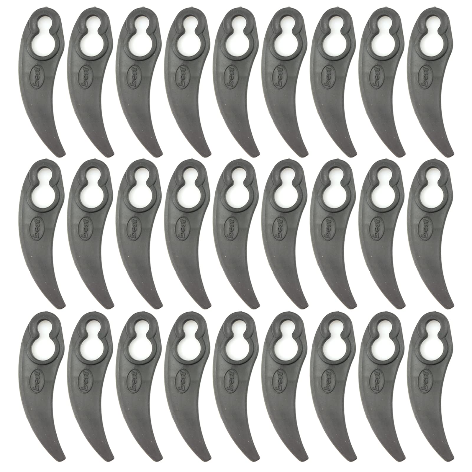 Chuancheng 50pcs Plastic Replacements Blades Cutter for Challenge 1100W Hover, for Homebase 757144, 770443 1000W, MIG-ZP-2280E MIGZP2280E Grass Cutter Lawnmower Replacements