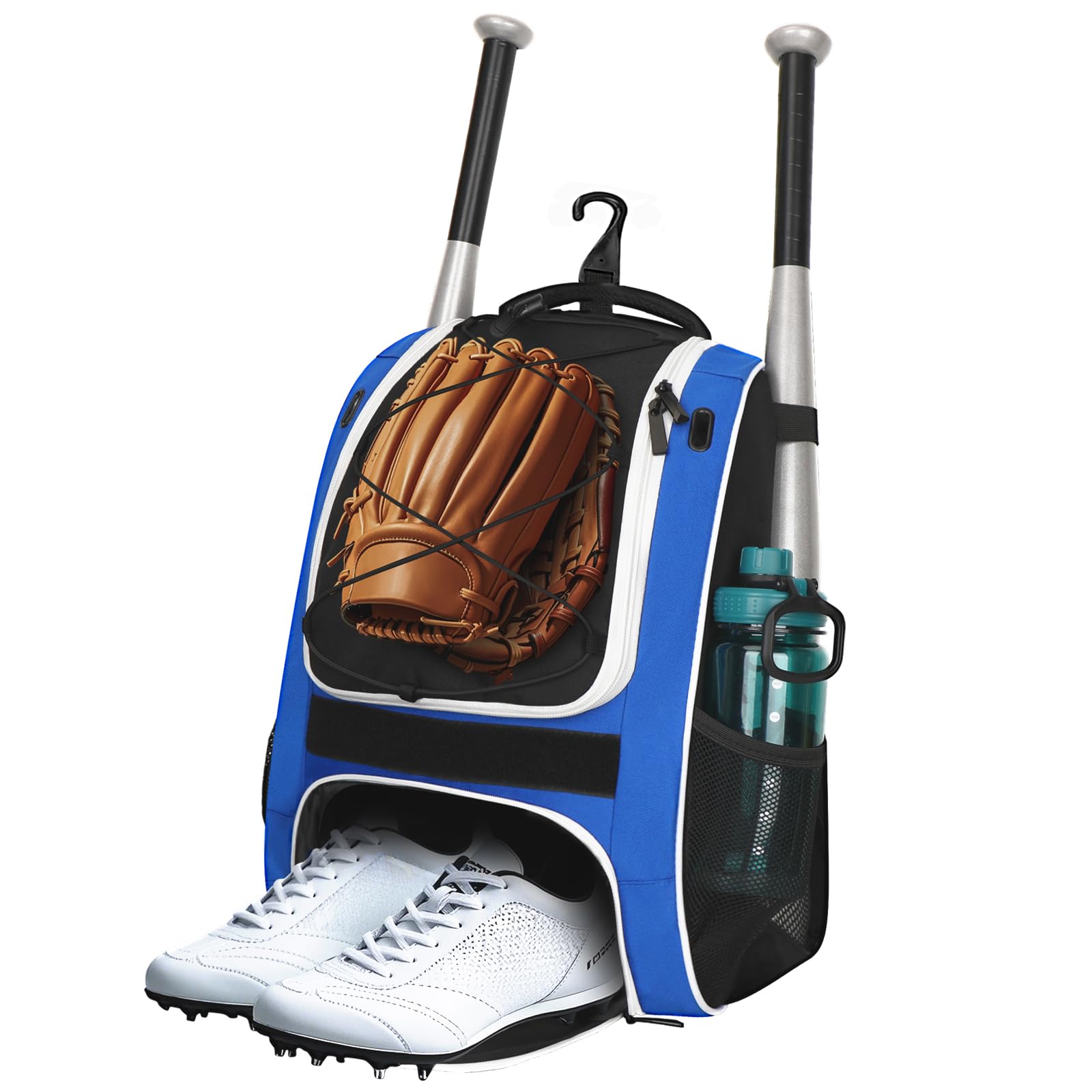 LARIPOP Sac à dos de baseball pour jeunes – Sac à dos pour équipement et équipement de baseball, T-ball et softball, batte et gant