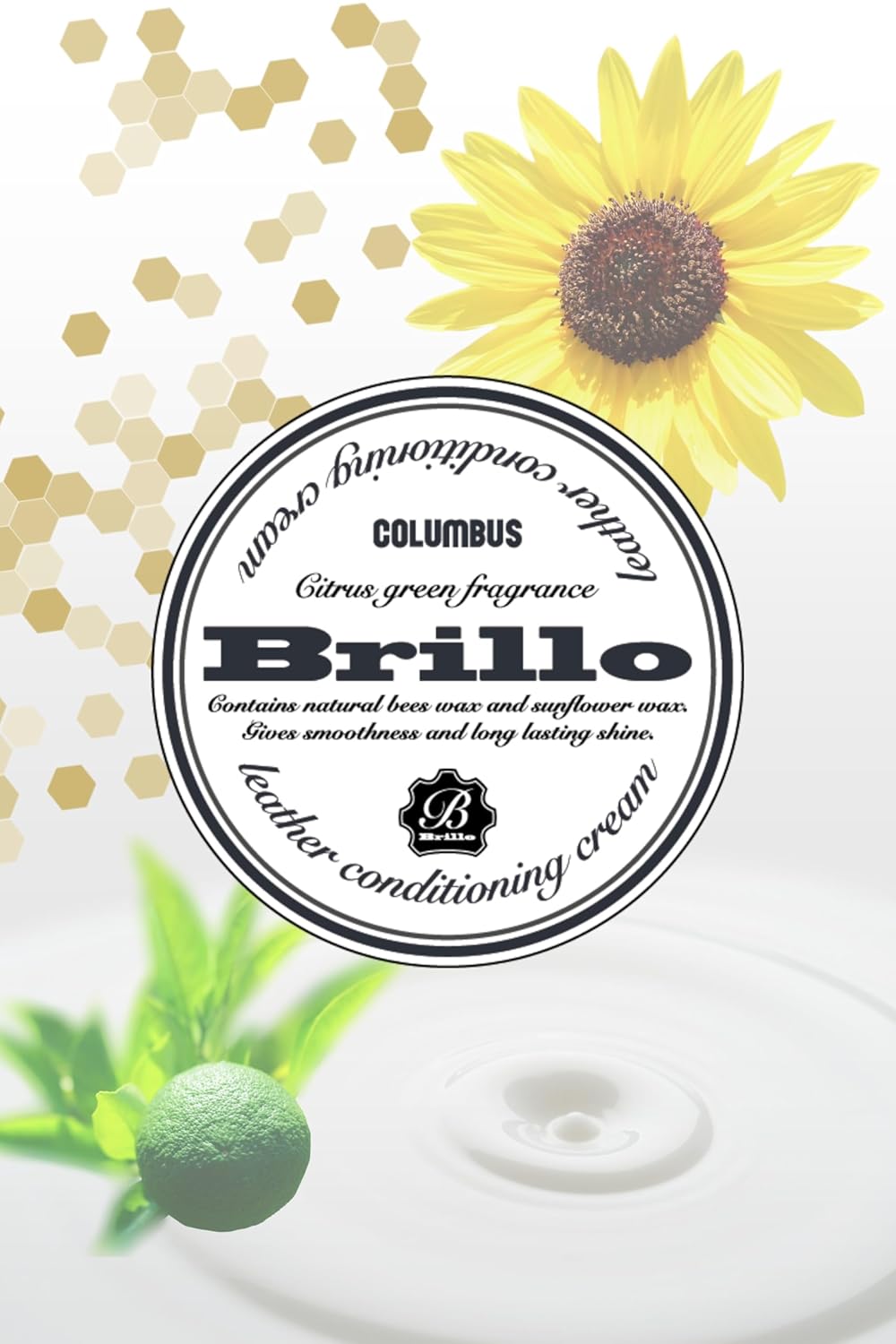 [Columbus] COLUMBUS Brillo Brio (for leather polish wax leather conditioning cream) (with cross) leather leather wallet bag