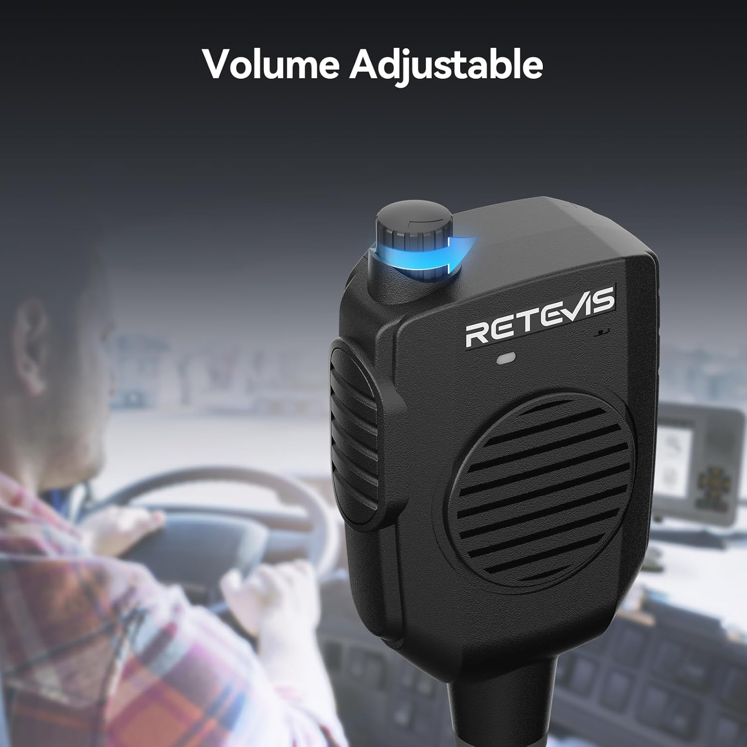 Retevis RT48 Walkie Talkie Mic,AI Noise Reduction,Kevlar Cable,IP54 Waterproof Original Speaker Microphone,for NR30S HD1 HD2 RT29 RT29D,Compatible with Motorola GP328 Plus GP344 Walkie Talkie(1 Pack)