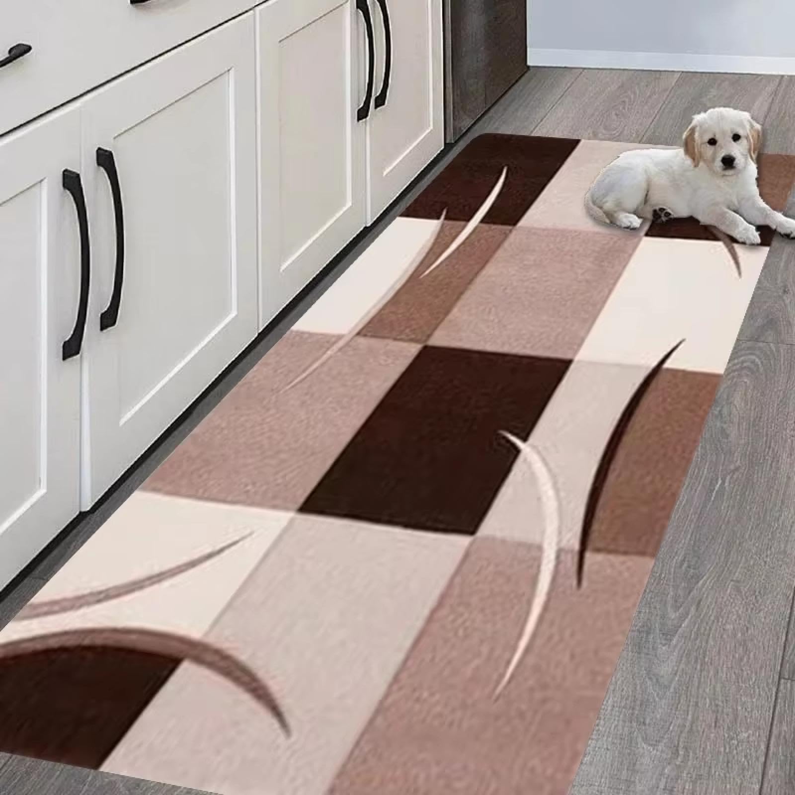 Tapis de couloir et paillasson d'entrée 150x210cm grand tapis long pour salon et cuisine