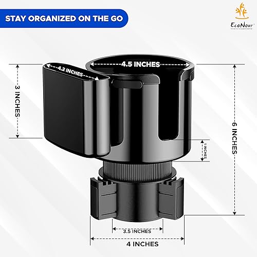 Miniatura 6 de Econour Expansor de portavasos para automóvil  Se adapta a Hydro Flasks, Yeti, Nalgene y botella de agua grande (32 40 onzas)  Soporte para teléfono