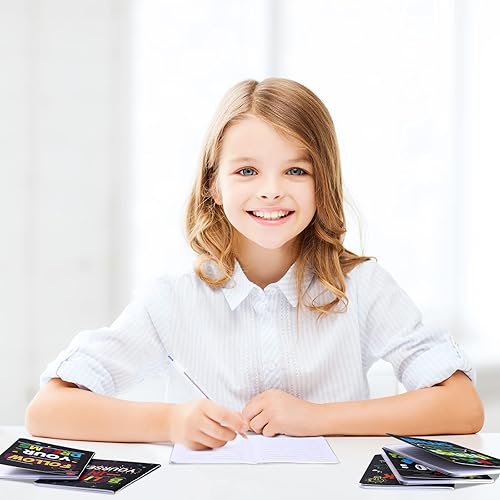 Miniatura 6 de Cinrobiye 24 cuadernos de colores, divertidos diarios motivacionales, bloc de notas inspiradoras, cuaderno de bolsillo pequeño para niños,