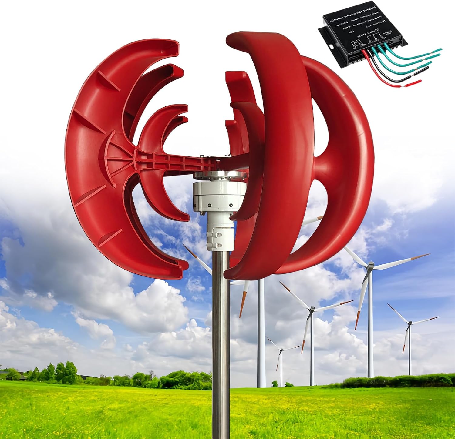 Amazon.com: SAIYERUS 12000W Vertical Wind Turbine Generator Kit, 12V ...