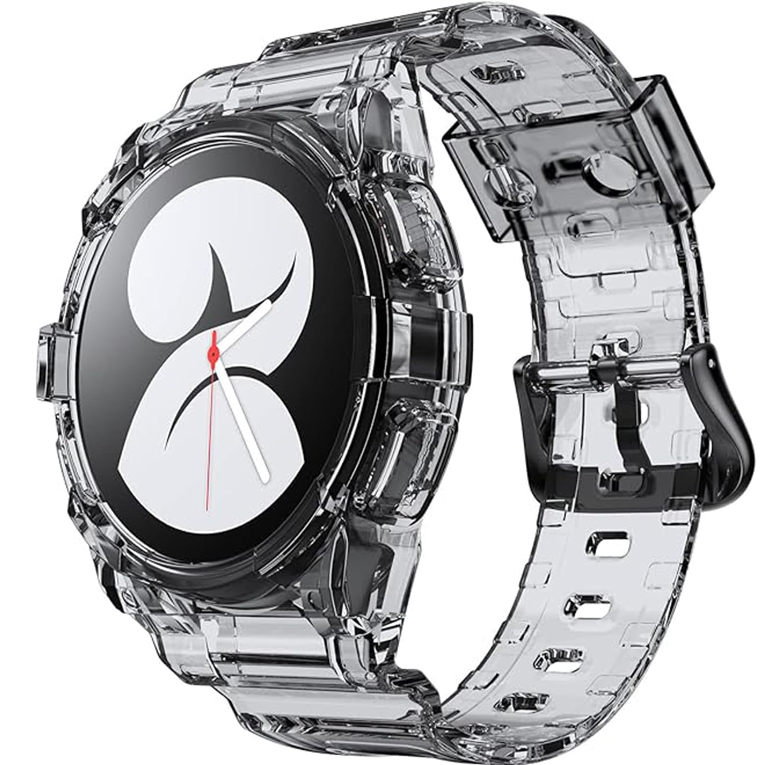 TASLAR Replacement TPU Strap Clear Sport Band with Full Protective Case Bumper Cover Compatible with Samsung Galaxy Watch 4 / Galaxy Watch 5 / Galaxy Watch 6 44mm (44MM ONLY) (ONLY BAND STRAP) (B0BJ33D36T) Amazon Price History, Amazon Price Tracker