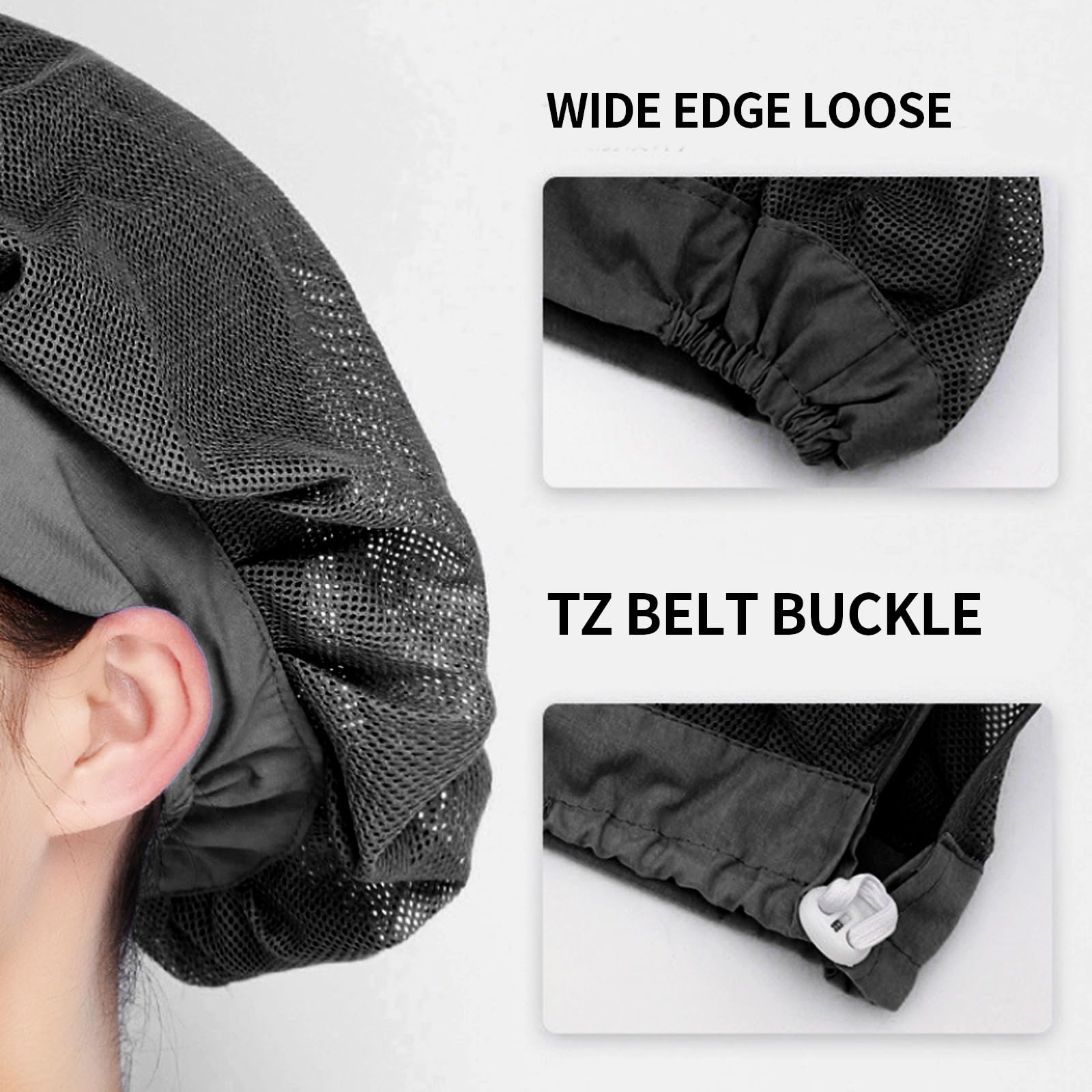 Cappello da Cuoco Elastico 3 Pezzi Rete per Capelli Cucina Ristorazione