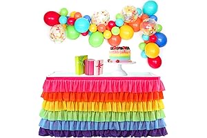 Rainbow Table Skirt Table Cloth, Ideal for Classroom Enhancements