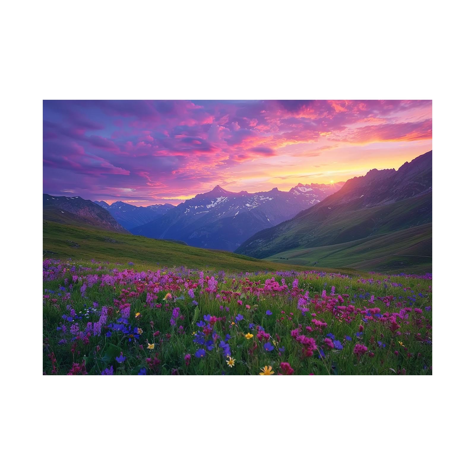 Décoration murale moderne grand format impression sur toile paysage tableau 80x120cm