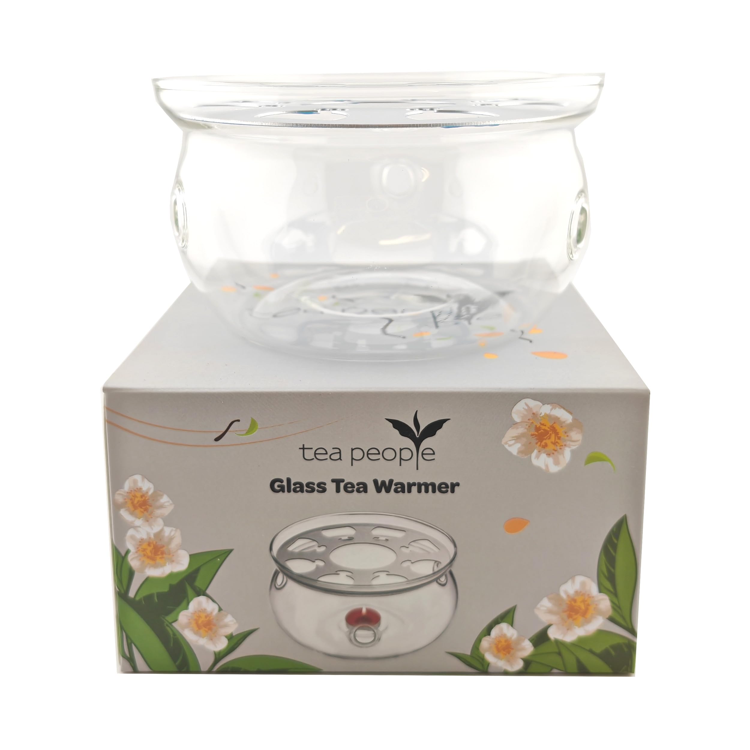 Tea People Glass Teapot Warmer Transparent