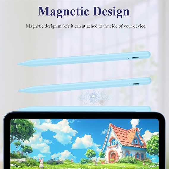 Stylus Pen for Android, Magnetic Phone Pencil, CMARS Fine Point Digital Pens for Touch Screens, Tablet Pen Compatible with iPhone/Samsung/Xiaomi/Huawei/Vivo and Other Android Phone and Tablet - Blue