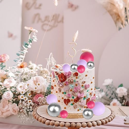 Miniatura 48 de Rsstarxi 30 piezas de bolas de burbujas para decoración de tartas, bolas de espuma, mini globo para cupcakes, decoración de bricolaje para baby Oro
