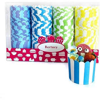 Mix and Match; Cake Basket for Baking Days Birthdays Tea Wreaths Weddings and Parties Large Diameter 6 cm 4 Colours 100 per Pack