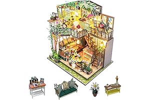1:24 Scale Model Greenhouse Kit with Furniture