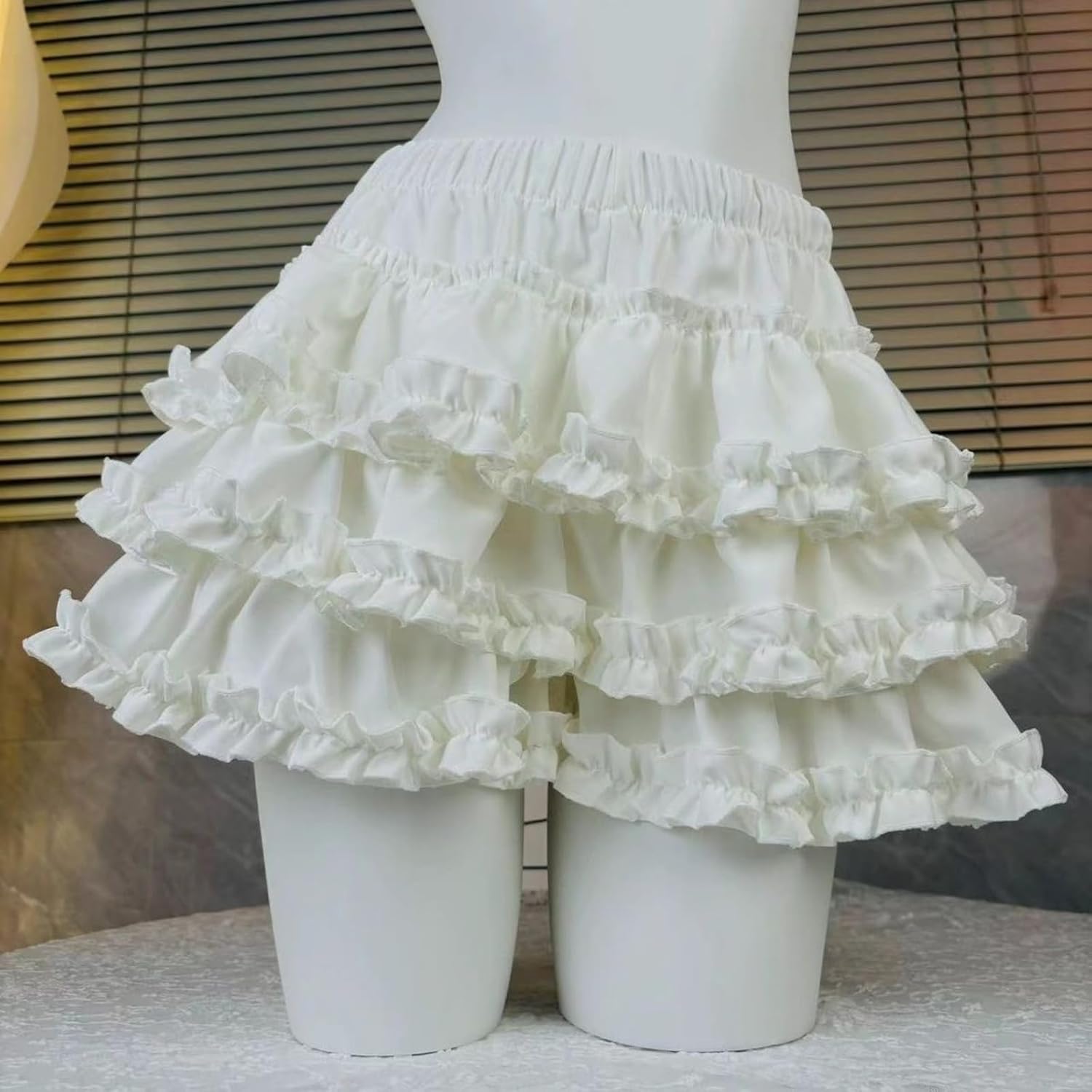 Womens Lolita Bloomers Retro Embossed Ruffles Pumpkin Pants Bottom Shorts - Image 2