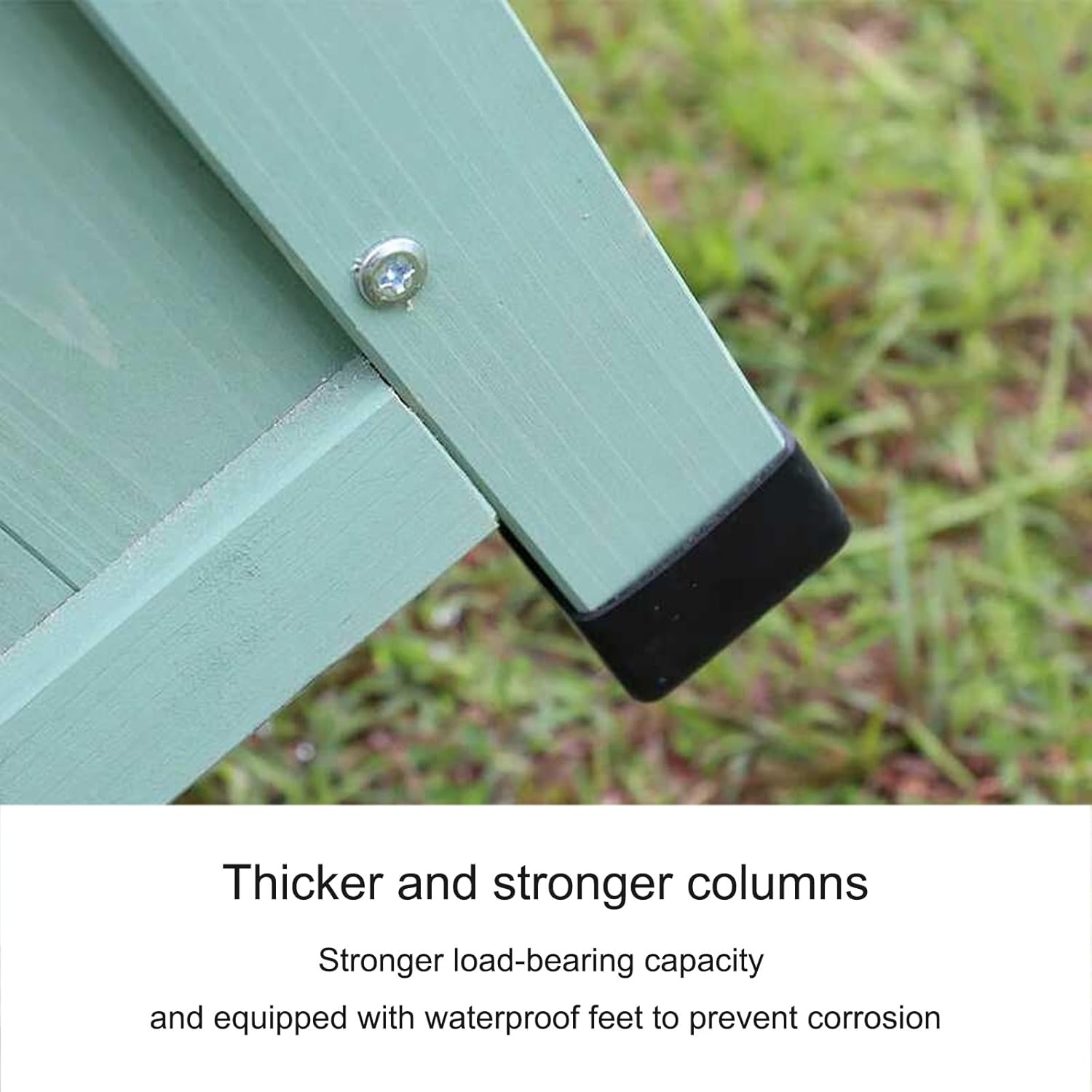 Outdoor Park Garden Bench, Outdoor Storage Bench for Patio, Patio Bench, Garden Decor and Outdoor Seating for Cushions, Garden Tools and Pool Supplies(Green)