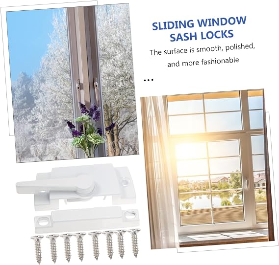 4pcs Sliding Window Sash Locks Key Lock for Window Security Easy Install