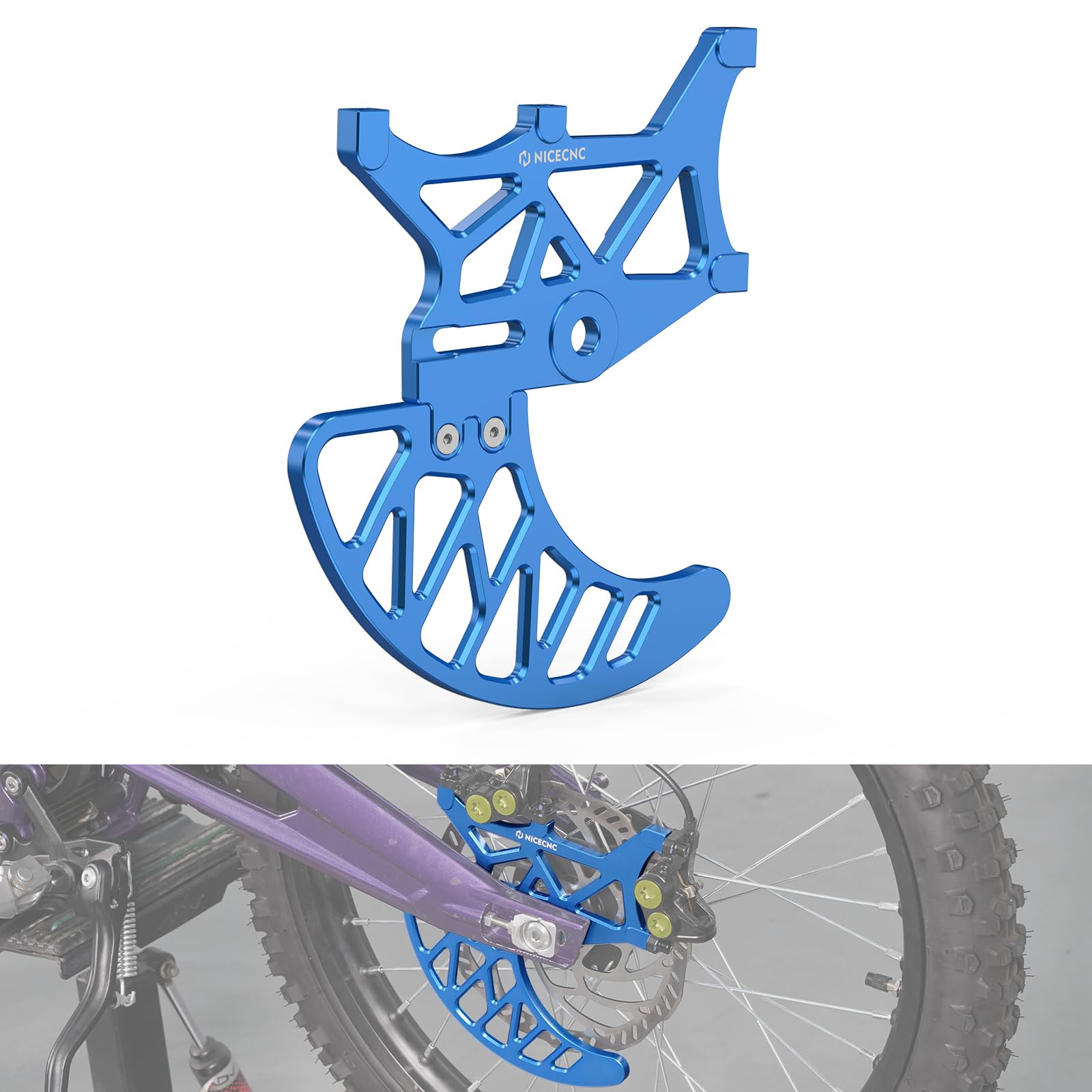 Rear Brake Disc Guard For Surron Light Bee & Segway X160/X260 - 6061-T6 Aluminum, Dual Caliper Mounts, Black