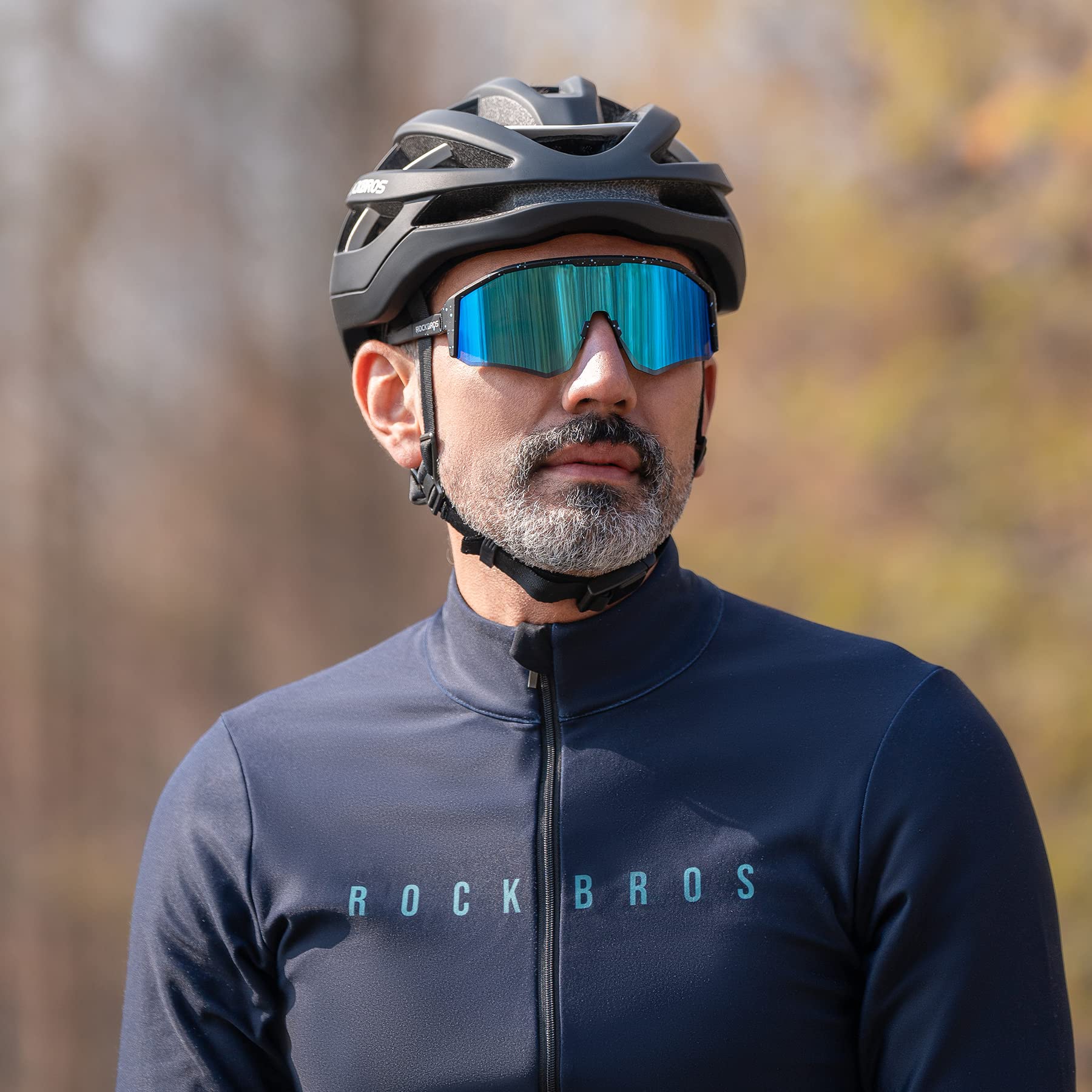 ROCKBROS Lunettes de Soleil Polarisées Cyclisme, Lunettes de Sport Homme Femme Protection UV400, Lunettes VTT Cyclisme Polarisées pour Vélo Pêche Conduite Golf Escalade