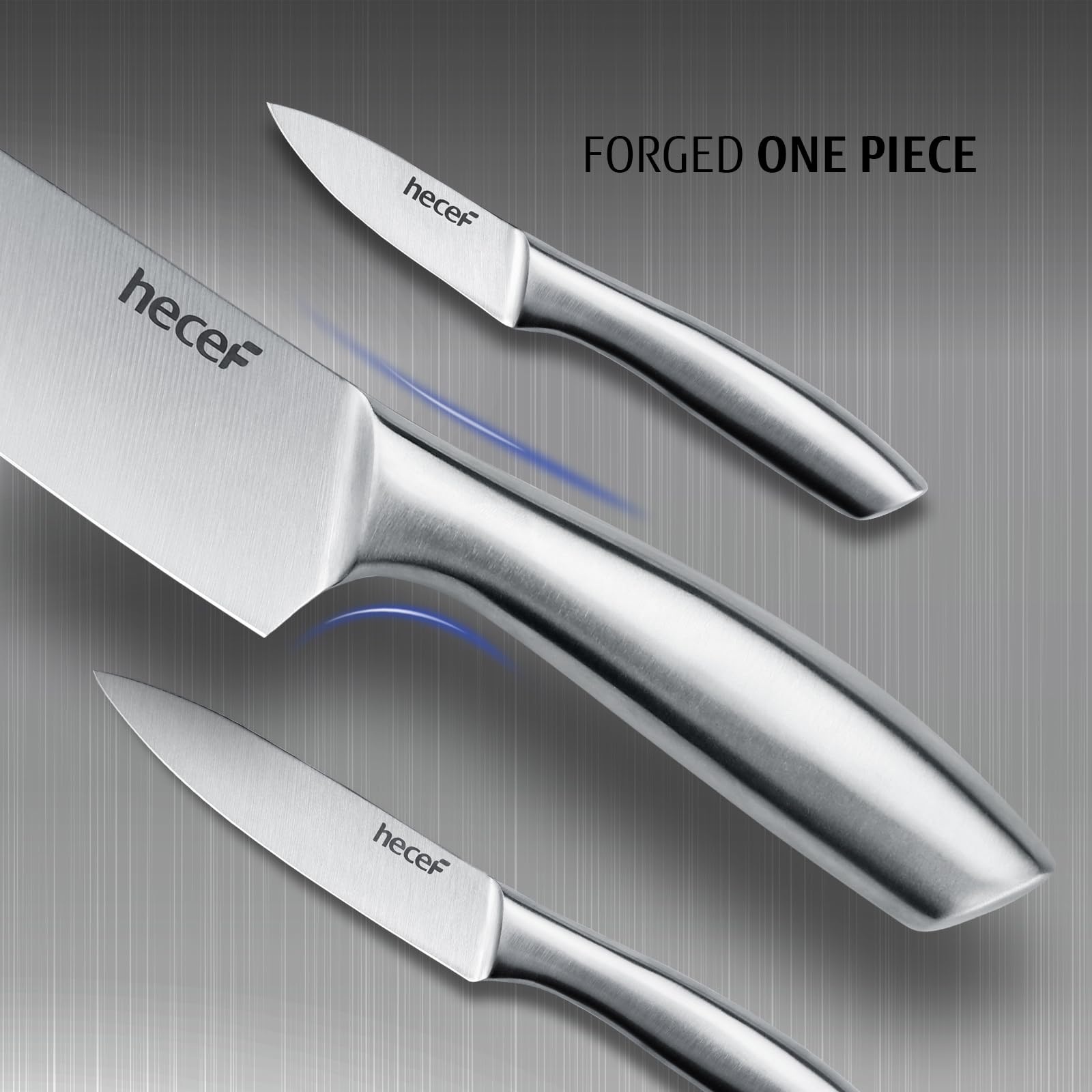 Juego de Cuchillos de Cocina Profesional 5 Piezas, Acero Inoxidable con Fundas