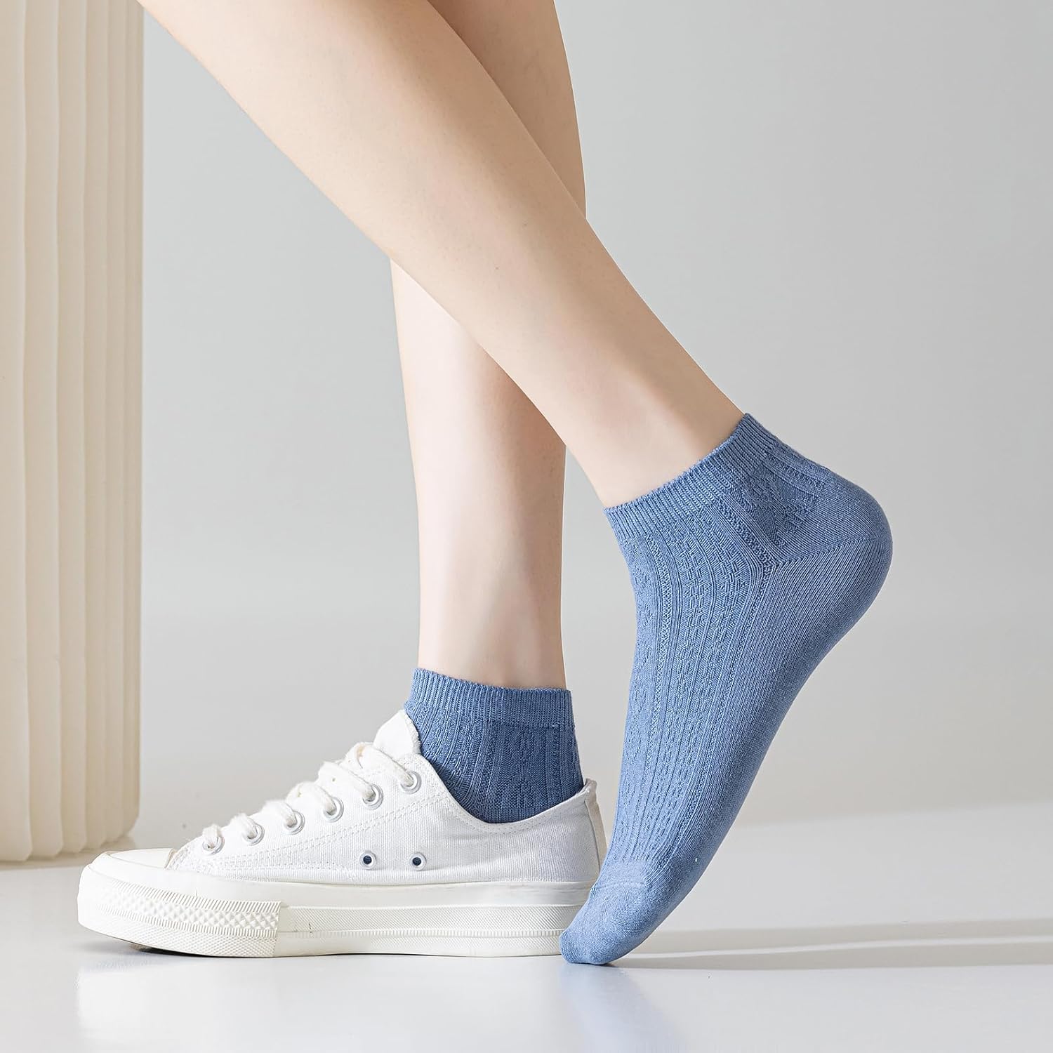 Mcool Mary Women's No Show Socks Low Cut Non-Slip Comfy Cotton Casual Ankle Short Socks for Girls 6 Pack - Image 4