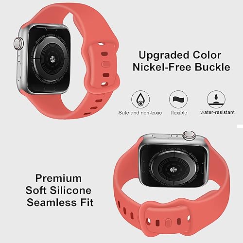 Miniatura 5 de Personalized Dog Breed Pet Apple Watch Band Laser Engraved Gift Soft Silicone Sport Band/Strap iWatch Series, Compatible with Apple Watch 38mm 40mm
