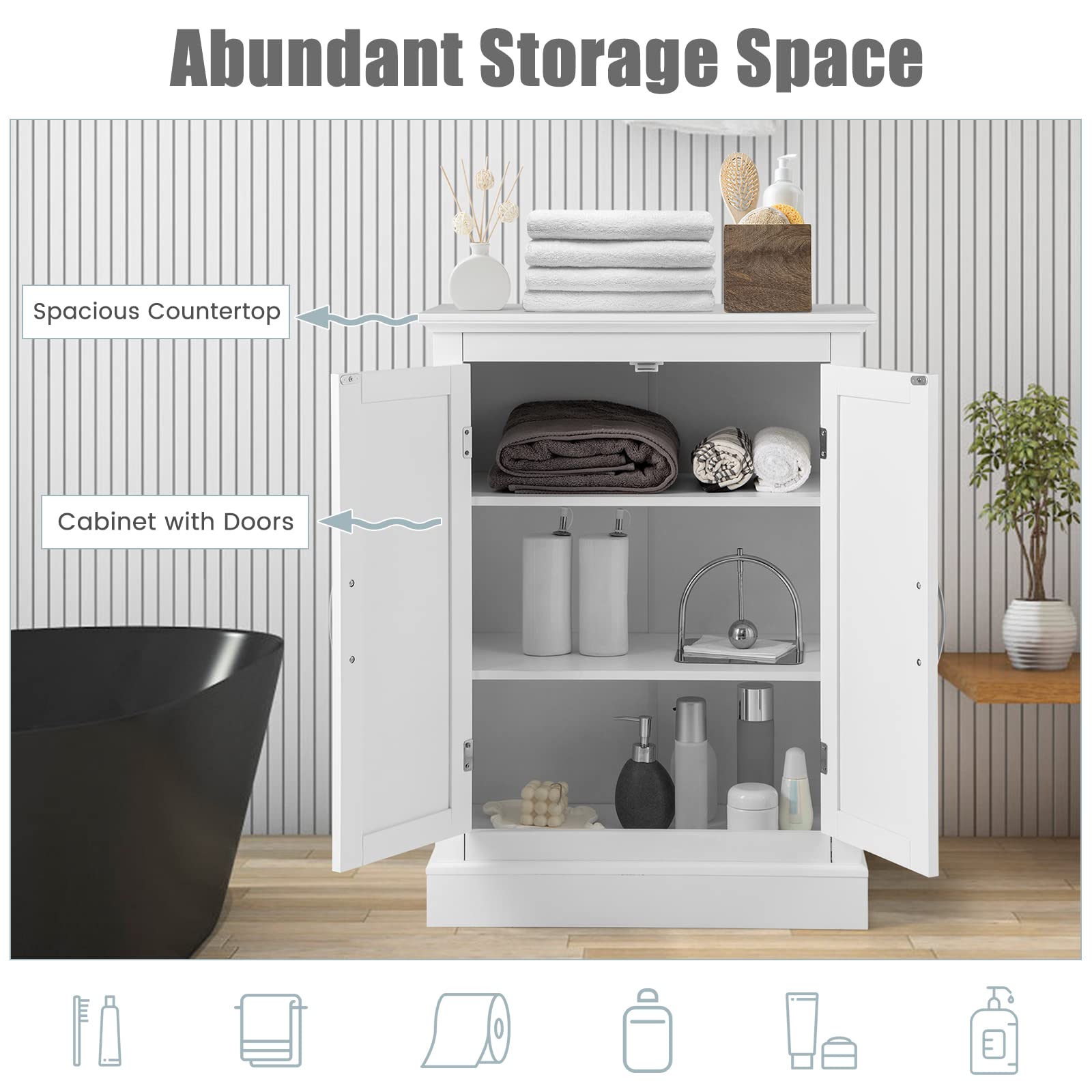 GIANTEX Badkamerkast, hoge kast met lade, 4 deuren en verstelbare algen, 60 x 30 x 160 cm, opbergkast voor badkamer, hal, keuken en woonkamer (zwart, met lade GIANTEX Badkamerkast, hoge kast met lade, 4 deuren en verstelbare algen, 60 x 30 x 160 cm, opbergkast voor badkamer, hal, keuken en woonkamer (zwart, met lade