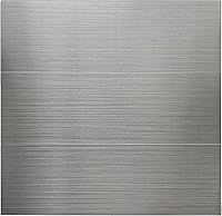 Crystiles 15-Pack 12x4" Brushed Aluminum Peel and Stick Backsplash Tiles - DIY Kitchen Bathroom Wall Panels