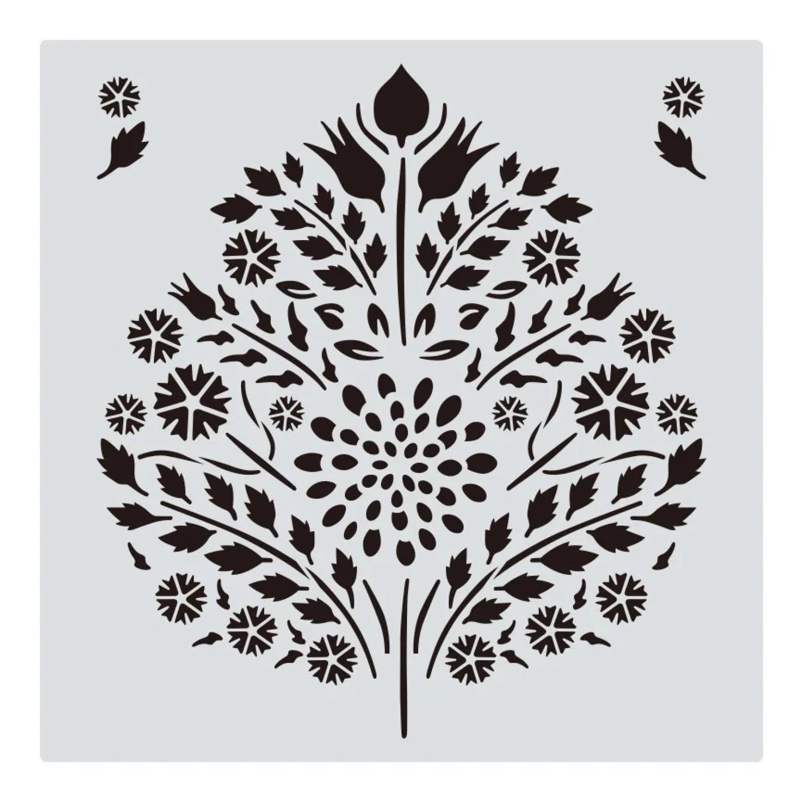 Pochoirs réutilisables mandala de précision 30 x 30 cm pour toile