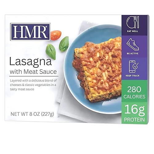 Miniatura 9 de HMR Lasaña con salsa de carne  Almuerzo o cena preenvasados para apoyar la pérdida de peso  Listo para comer  0.45 oz de proteína  Alimentos bajos