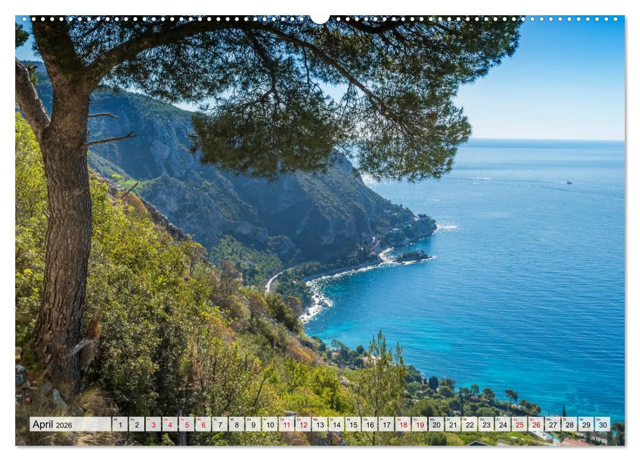 CÔTE D’AZUR Bezaubernde Orte (Wandkalender 2026 DIN A2 quer), CALVENDO Monatskalender: Impressionen aus Südfrankreich und Monaco (CALVENDO Orte)