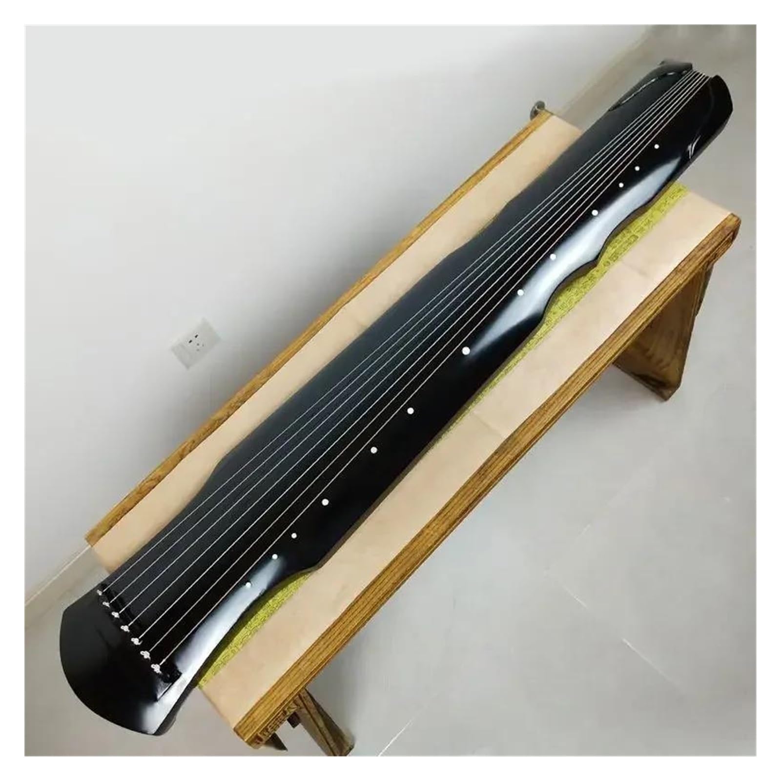 Guqin Fuxi Professionale Fatto A Mano A 7 Corde Per Esercitarsi Nell'insegnamento Degli Strumenti A Corda Marrone Nero(Black)