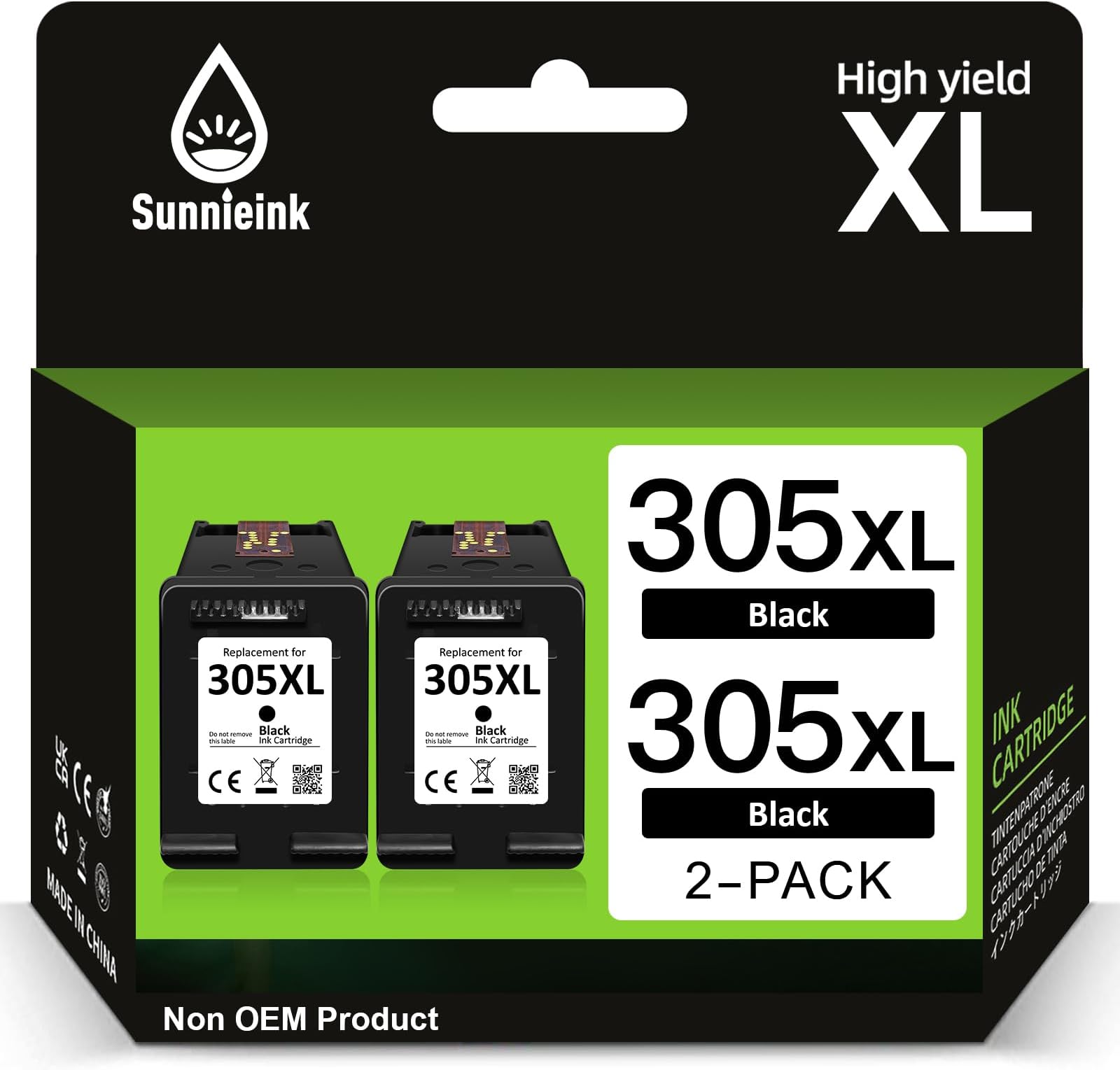 Cartouche Encre Noire 305XL Compatible HP Deskjet 4110 Etc. - Jet D'encre - Neuf UK