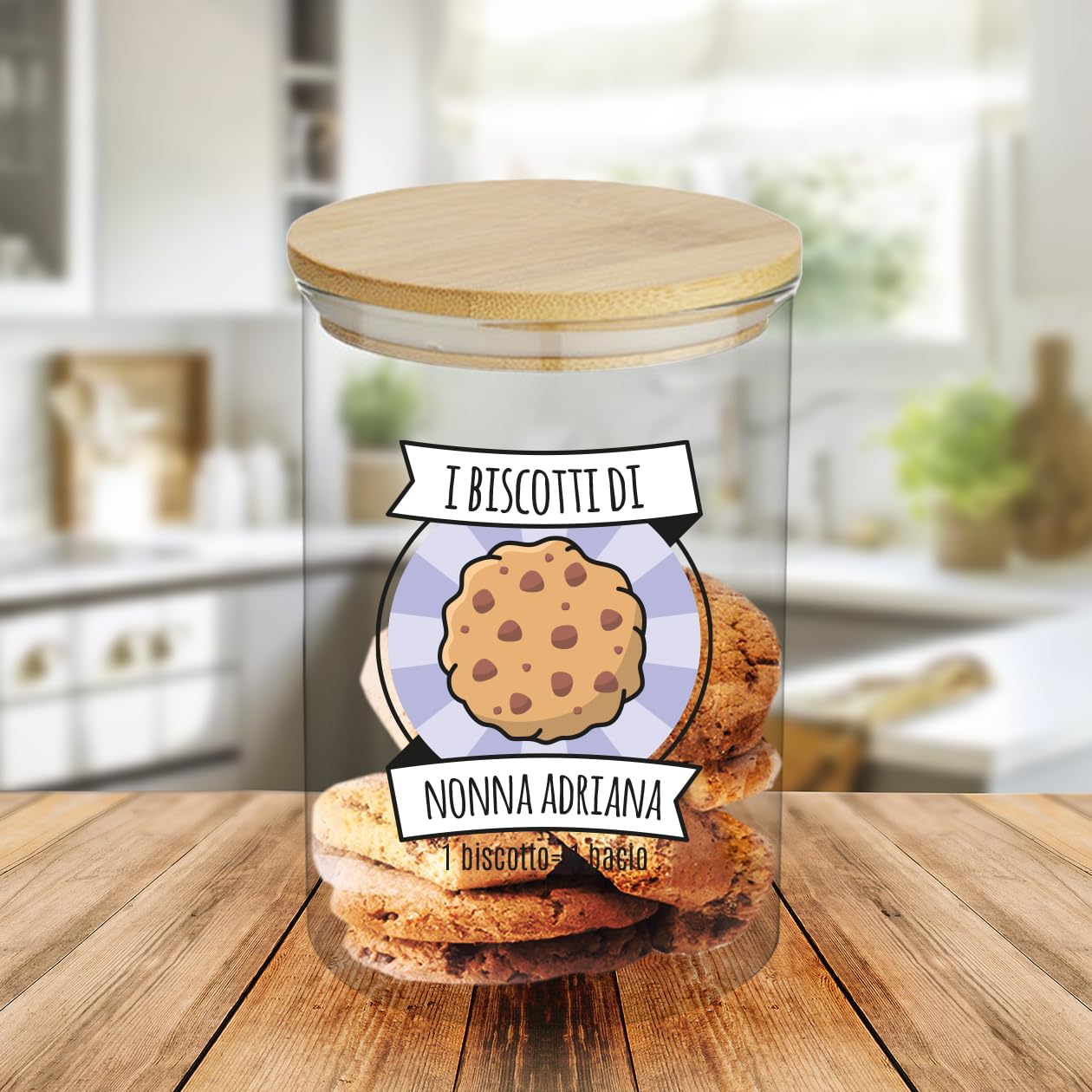 Scatola Per Biscotti In Metallo Personalizzata Con Nome E Simpatici Personaggi – Regalo Per Natale, Festa Della Mamma, Compleanno - 4