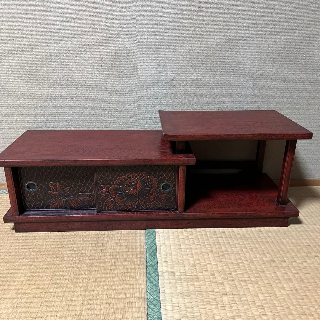 和飾り棚　床の間、飾り棚、収納棚、茶箪笥、花瓶台、昭和レトロ Amazon.co.jp: 和飾り棚 床の間飾り棚収納棚茶箪笥花瓶台レトロ