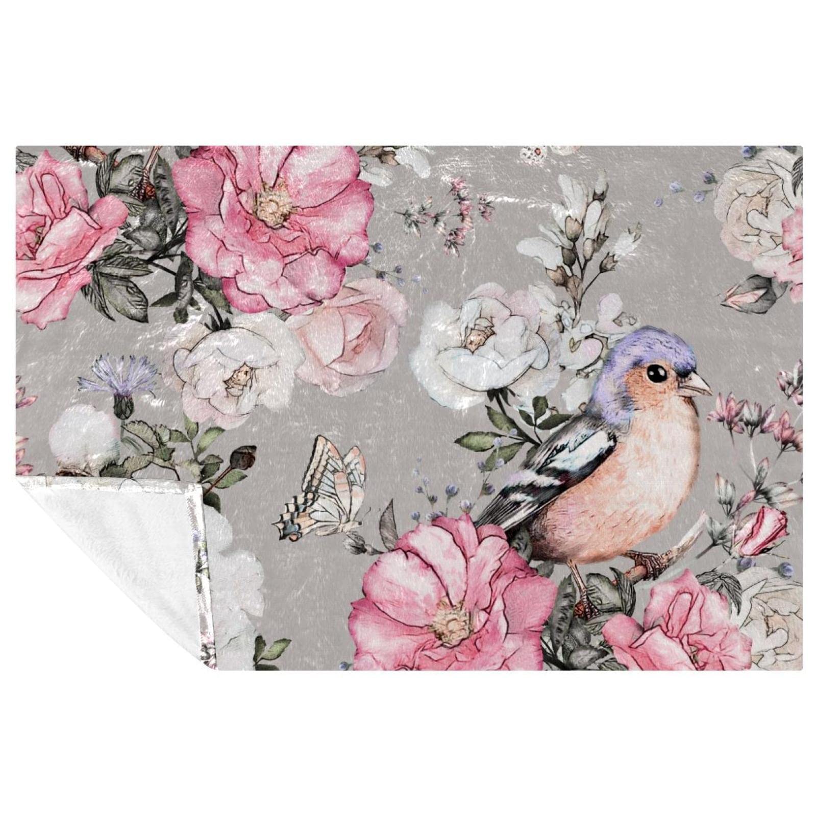 Couverture chaude pour lit contre les soirées fraîches motif papillon