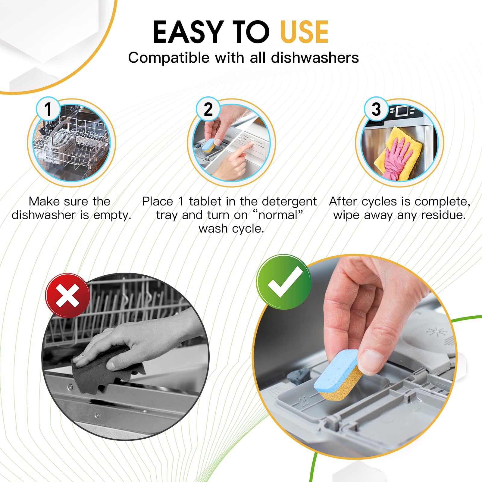 Dishwasher Cleaner And Freshener Tablets 24 Pack Deep