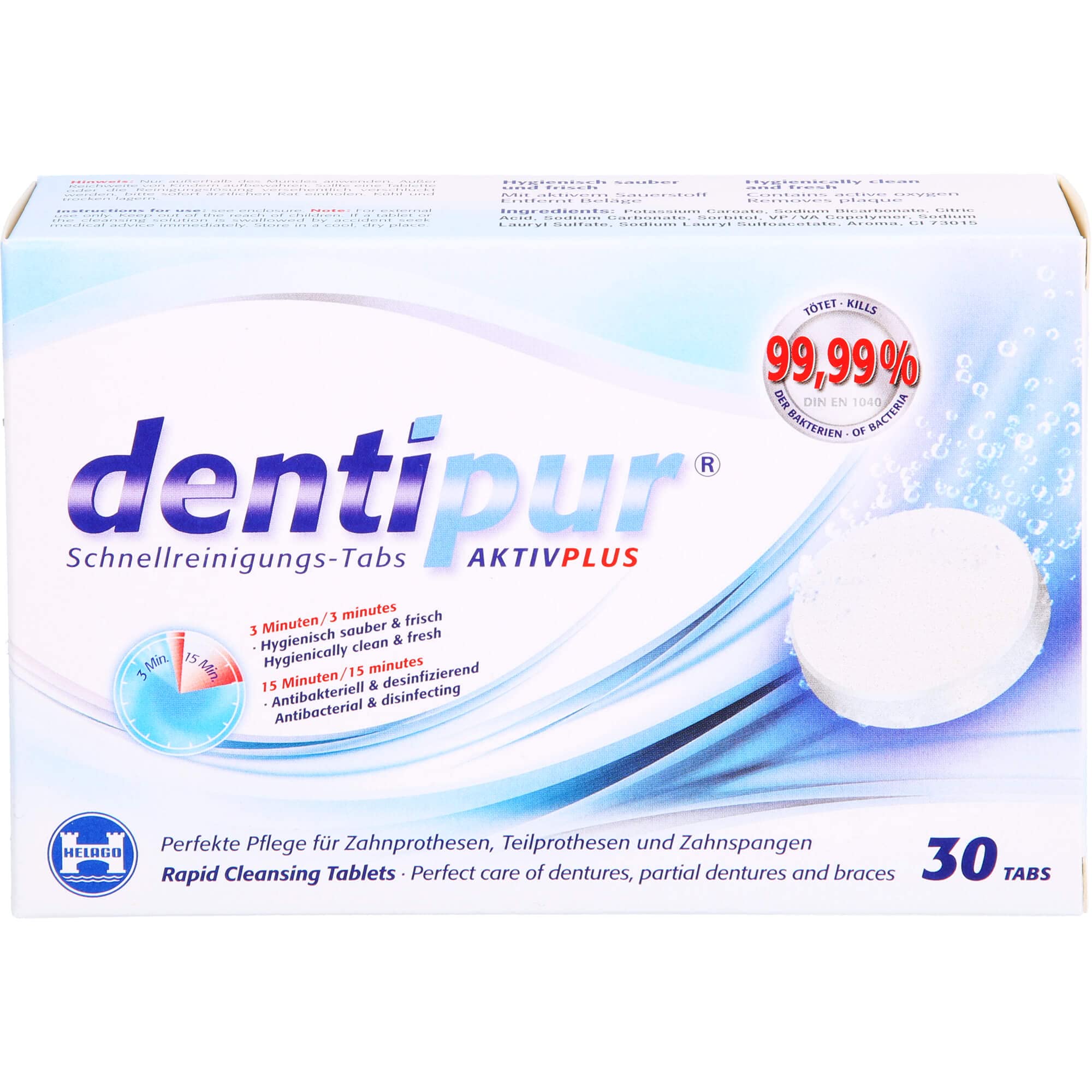 DentipurQuick Cleaning Tablets 30 pieces